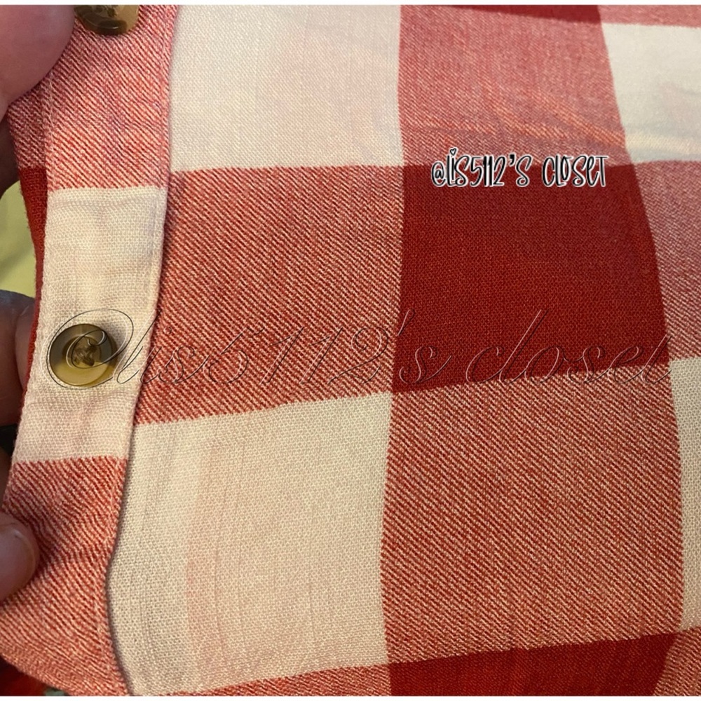Torrid Red & White Gingham Retro Woven Button-Front Midi Swing Dress 2X 18 20 - Picture 4 of 15